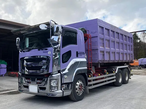 大型フックロール車 信濃環境整備 一般廃棄物処理 ゴミ処理