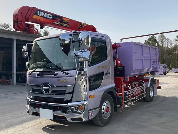 大型ユニックフック 信濃環境整備 一般廃棄物処理 ゴミ処理